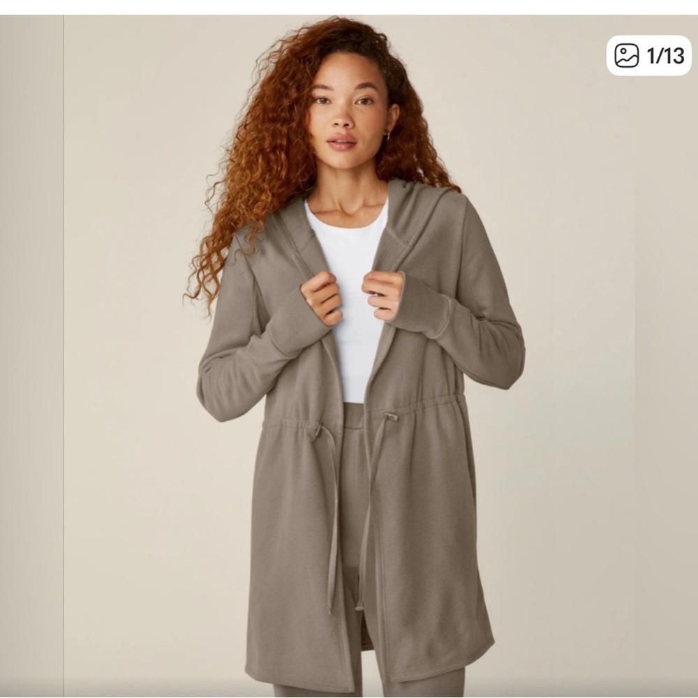 Beyond Yoga Taupe Hooded jacket